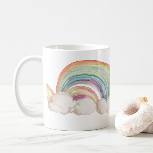 Rainbow Coffee Cup Kaffeetasse (Mit Donut)