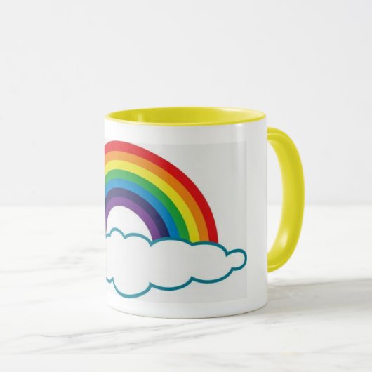 Rainbow Coffee Cup Tasse (VorderseiteRechts)