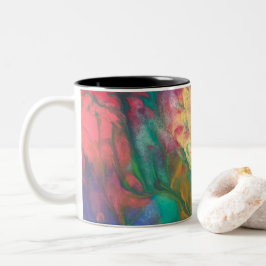 Rainbow Coffee Tasse Boho Colorful Tee Getränke Cu