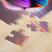 Rainbow Colats mit Neon Lights, farbenfrohe Katze Puzzle (Seite)