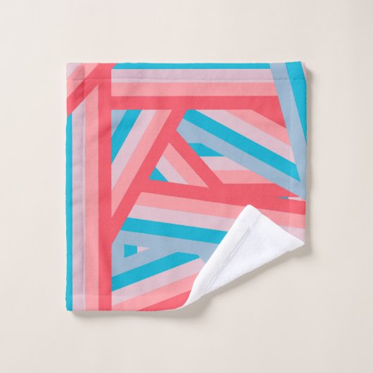 Rainbow Collage Badhandtuch Set (Waschlappen)