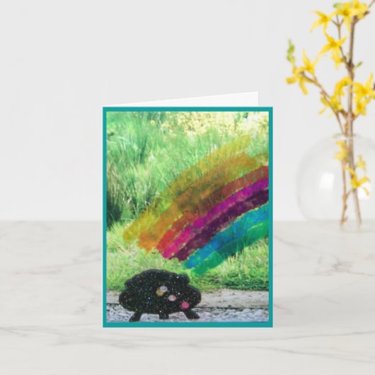 Rainbow Collage St. Patrick's Day Karte (Gelbe Blume)