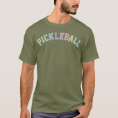 Rainbow Collegiate Style Pickleball Lovers T-Shirt (Vorderseite)