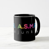 Rainbow color ASMR junkie Black Edition Tasse (VorderseiteRechts)
