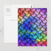 Rainbow Color Basket Weave Postkarte (Vorne/Hinten)