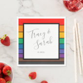 Rainbow Color Block Streifen Serviette (Beispiel)