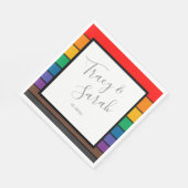 Rainbow Color Block Streifen Serviette (Ecke)
