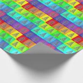 Rainbow color block Weihnachtsbaumen Geschenkpacku Geschenkpapier (Ecke)
