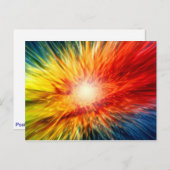 Rainbow Color Burst Postkarte (Vorne/Hinten)