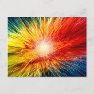 Rainbow Color Burst Postkarte