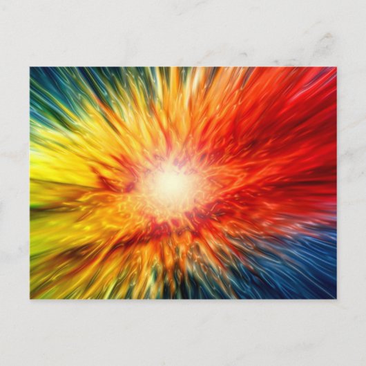 Rainbow Color Burst Postkarte (Vorderseite)