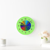 Rainbow Color Burst Runde Wanduhr (Zuhause)