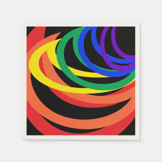 Rainbow Color Crescents Musterpapier Napkins Serviette (Vorderseite)