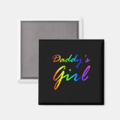 Rainbow Color Daddy's Girl Magnet (Vorderseite/Rückseite)