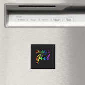 Rainbow Color Daddy's Girl Magnet (In Situ (Geschirrspüler))