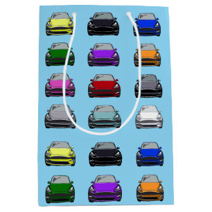 Rainbow Color Electric Vehicle SUV Car Blue Back Mittlere Geschenktüte