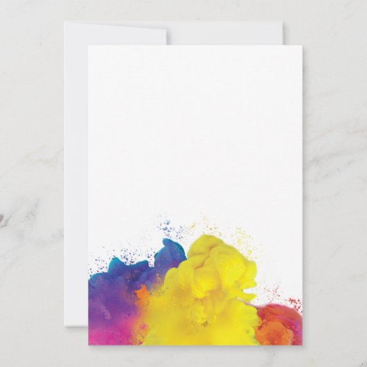 Rainbow Color Explosion Einladung (Rückseite)