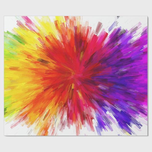 Rainbow Color Explosion Geschenkpapier (Flach)