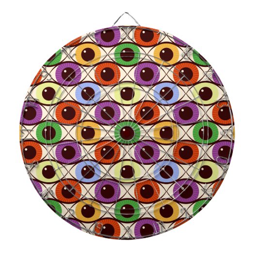 Rainbow Color Eyeballs Dartscheibe (vorne)