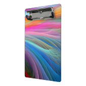 Rainbow Color Federdesign Mini Klemmbrett (Gewinkelt2)