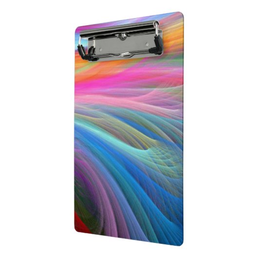 Rainbow Color Federdesign Mini Klemmbrett (Gewinkelt2)