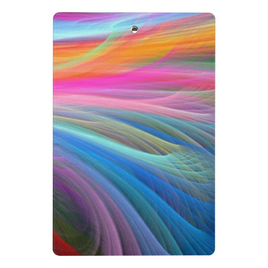 Rainbow Color Federdesign Mini Klemmbrett (Rückseite)