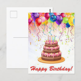 Rainbow Color Fireworks Geburtstagskarte Postkarte