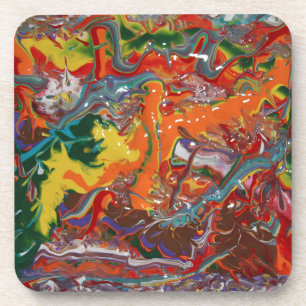 Rainbow Color Flow Art Getränkeuntersetzer