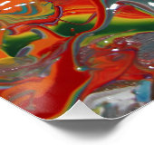 Rainbow Color Flow Art Poster (Ecke)