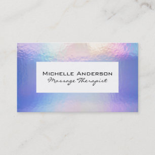 Rainbow Color Foil   White Frame Business Card Visitenkarte