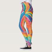 Rainbow Color Gemusterte Leggings (Links)