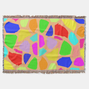 Rainbow Color Giraffe Texturwirbel Blanket Decke