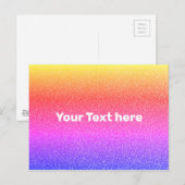 Rainbow Color Gradient Ombre Textur Textur Postkarte (Vorne/Hinten)