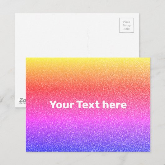 Rainbow Color Gradient Ombre Textur Textur Postkarte (Vorne/Hinten)