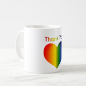 Rainbow Color Heart Kaffeetasse (Vorderseite Links)