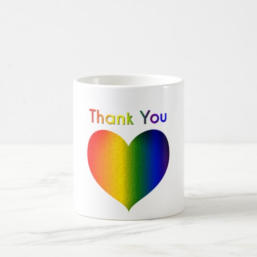 Rainbow Color Heart Kaffeetasse (Mittel)
