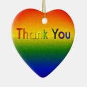 Rainbow Color Heart Keramik Ornament (Rechts)