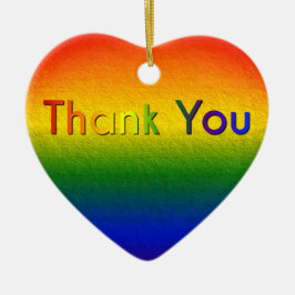 Rainbow Color Heart Keramik Ornament