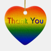 Rainbow Color Heart Keramik Ornament (Hinten)