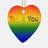 Rainbow Color Heart Keramik Ornament (Links)