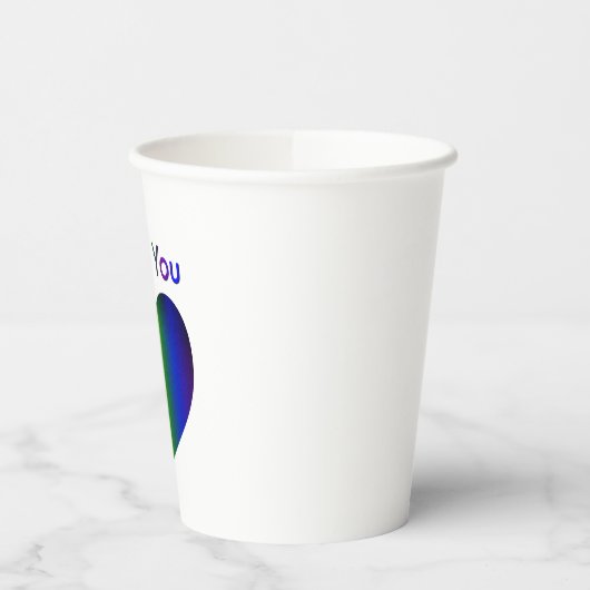 Rainbow Color Heart Pappbecher (Links)