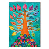 Rainbow Color Hue Tree Grußkarte (Vorne)