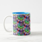 Rainbow Color Kaleidoscope Fan Mug Zweifarbige Tasse (Links)