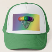 Rainbow Color Lollipops Hat Truckerkappe (Vorderseite)
