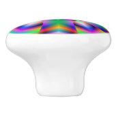Rainbow Color Rings Fraktal Knock Keramikknauf (Seitenansicht)