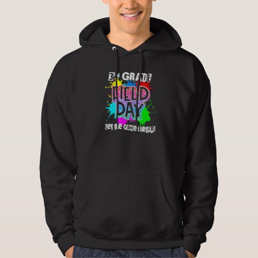 Rainbow Color School of Third Grade Day Splash Hoodie (Vorderseite)