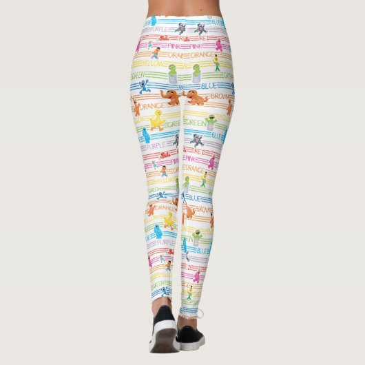 Rainbow Color Sesame Pals Muster Leggings (Rückseite)