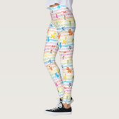 Rainbow Color Sesame Pals Muster Leggings (Links)