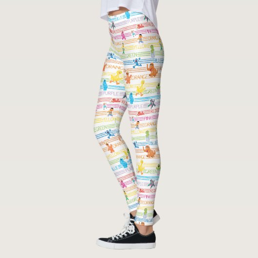 Rainbow Color Sesame Pals Muster Leggings (Links)