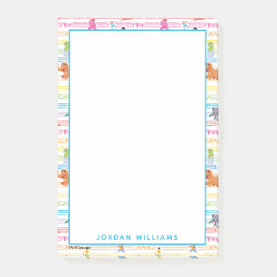 Rainbow Color Sesame Pals Muster Post-it Klebezettel